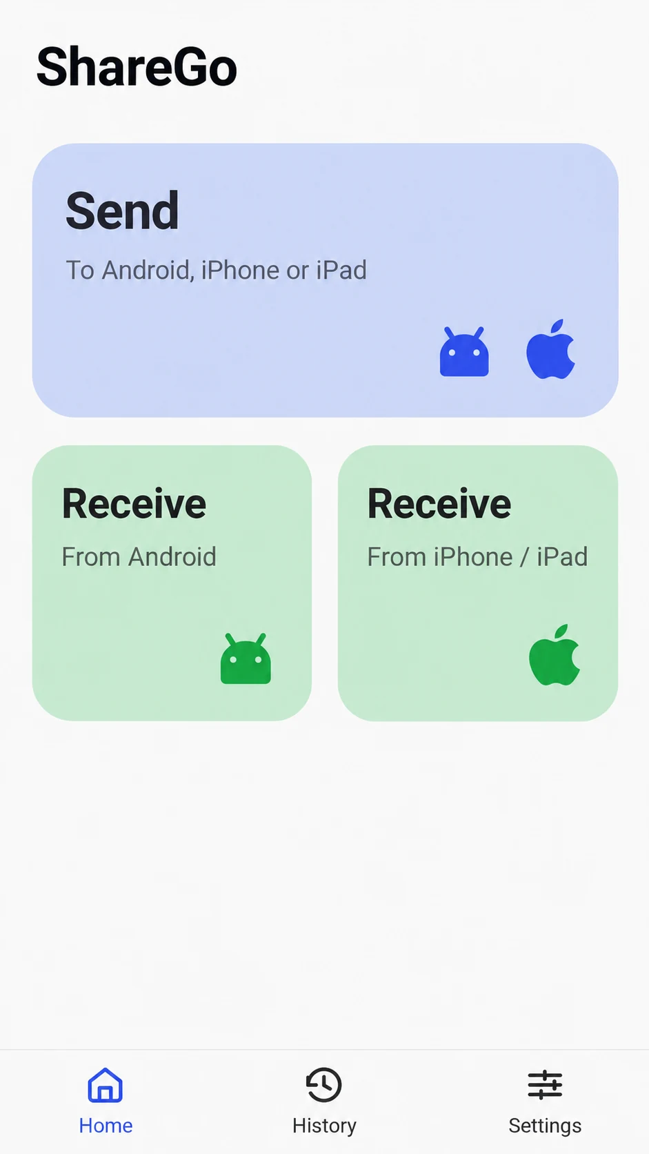 ShareGo Android home screen from its store artwork